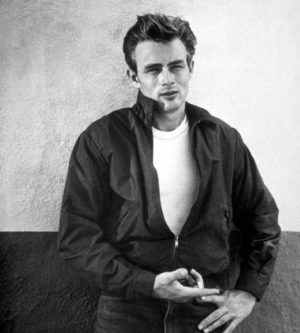 Schwarz-weiß Aufnahme von James Dean